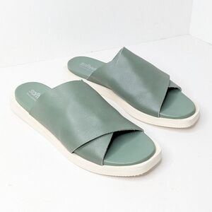 SoftWalk Kara Slide Sandals, Sage Leather, Women's 11 Narrow